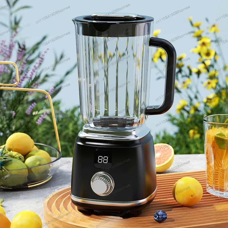 Wireless Portable Electric Blender with 10 Blades, 3000mAh Battery, Home Use Squeezer, Ice Trizer, Orange Auxiliary Mixer