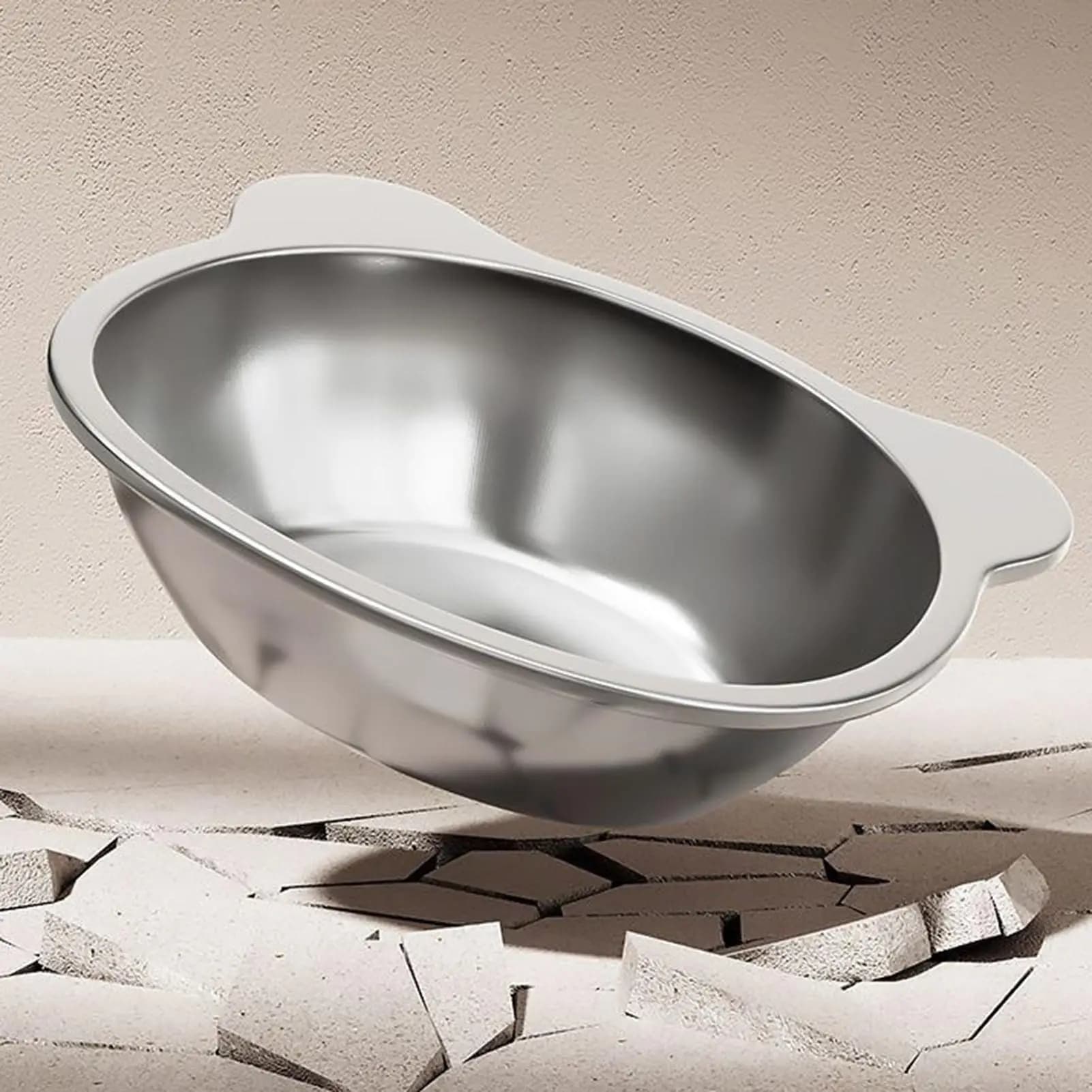 Stainless Steel Elevated Pet Bowl Angled Tiltedes Feeder With Neck Support High Legged Cat Bowl To Hold Food Water