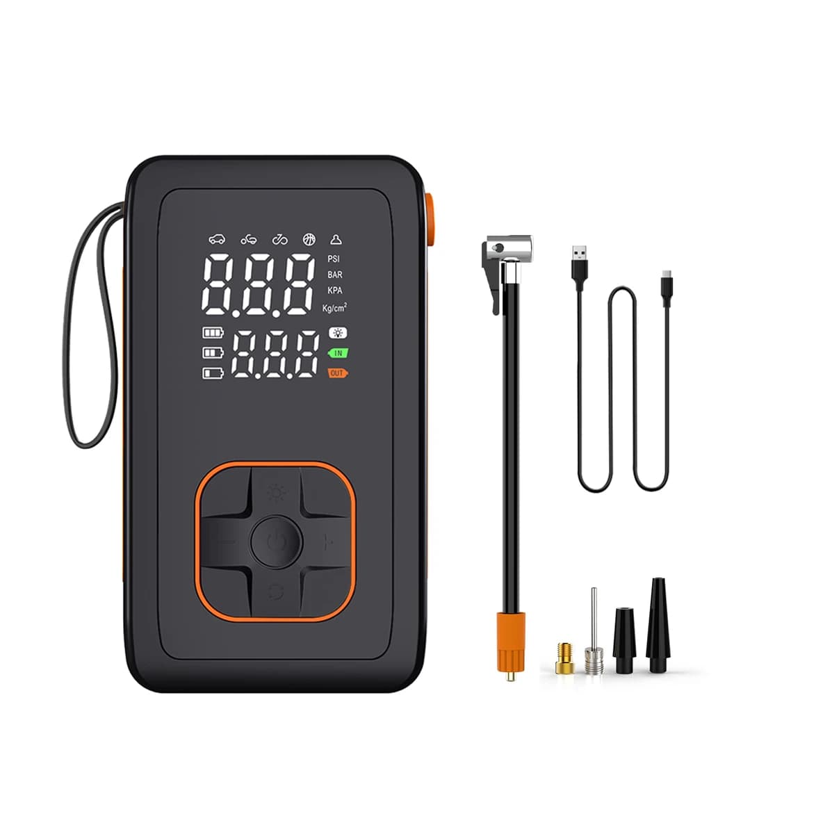 Compressore d'aria per pompa per pneumatici per auto portatile digitale commerciale Gonfiatore per pneumatici per auto wireless Mini pompa di aria elettrica per auto