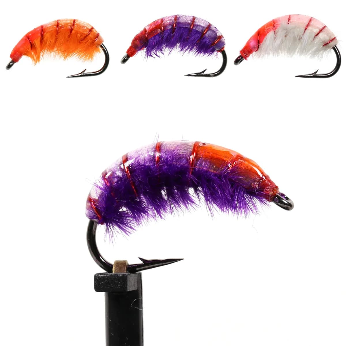 5 mosche da pesca a mosca con ninfa ceca # 10 mosche per insetti con amo da pesca a mosca per trota, spigola, mosca secca d'acqua dolce