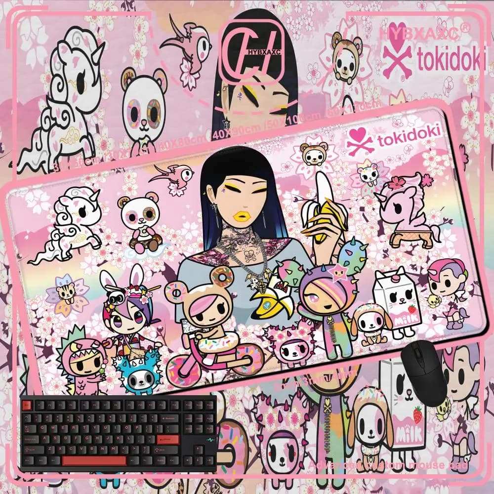 Nuovo Tappetino per Mouse Tokidoki 2026, Design Giapponese Carino, in Gomma Naturale, per Gaming, World of Tanks, CS GO, Zelda