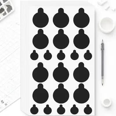 10Sheets Camera Cover Blackout Stickers Privacy Shading Stickers for Webcam Router TV Laptop Alarm Clock Self Adhesive