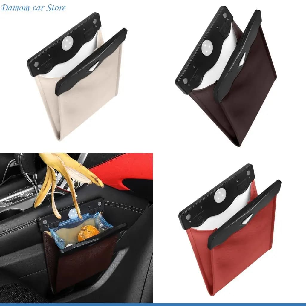 Borsa contenitore per bidone della spazzatura per auto compattata A2UC con pulsante a sgancio rapido Costruzione in PU per