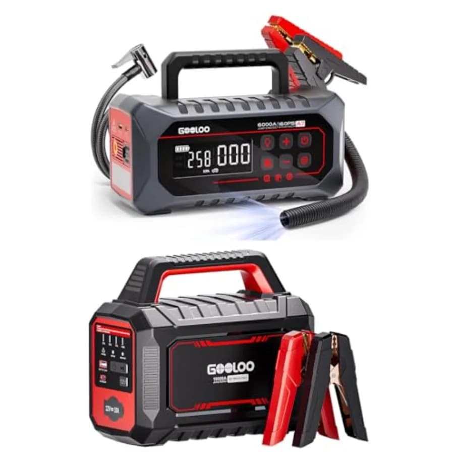 Avviatore di Emergenza A7 con Compressore d'Aria GT Truck PRO 10000A con Ricarica Rapida 65W