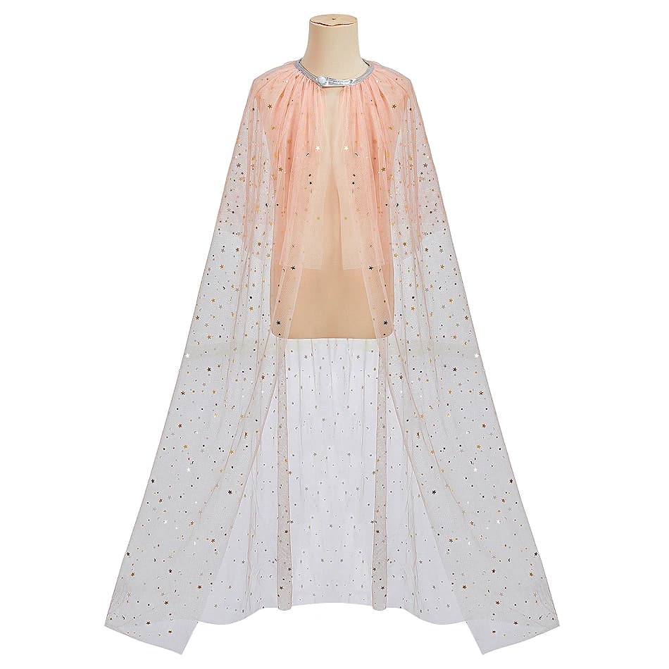 Mantello da Principessa Glitterato per Bambine, Accessorio per Travestimenti di Halloween e Natale, Costume da Festa per Bambine