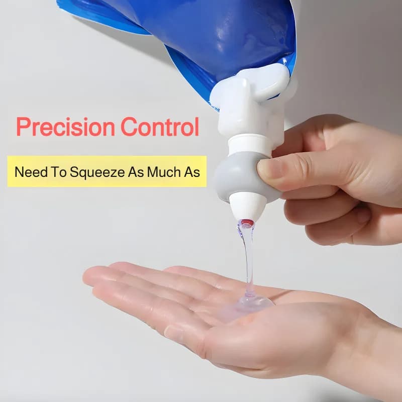 Dispenser a Pompa Ricaricabile da Appendere, Erogatore Controllato per Detersivo e Gel Doccia, per Liquidi Domestici in Sacchetto