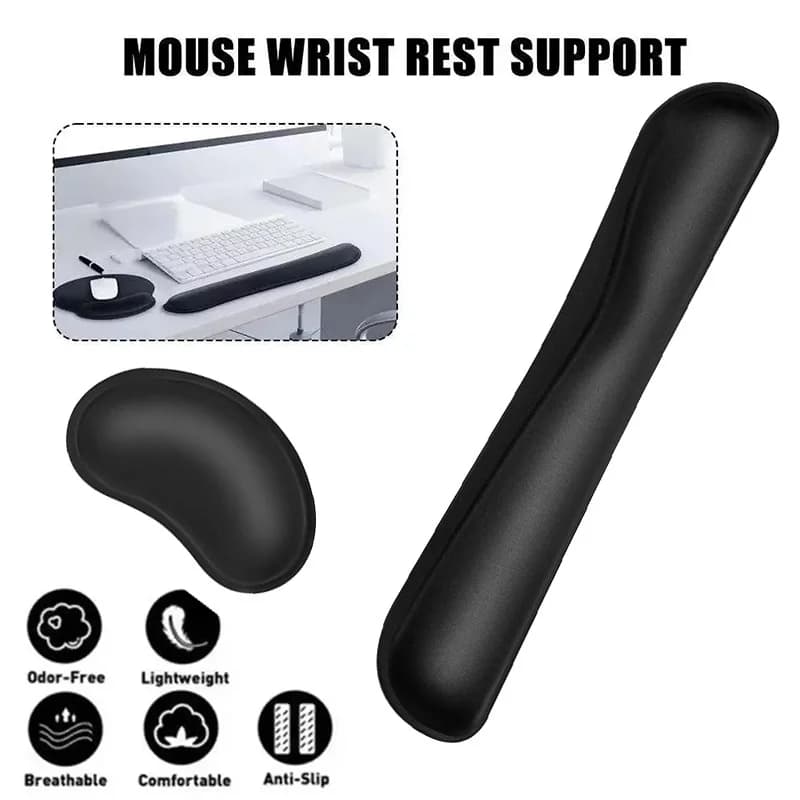 Ergonomic Wrist Cushion Pad For Keyboard Mouse Desktop Office Computer Comfort Gear Ergonomic Gear Protects Wrist During Work