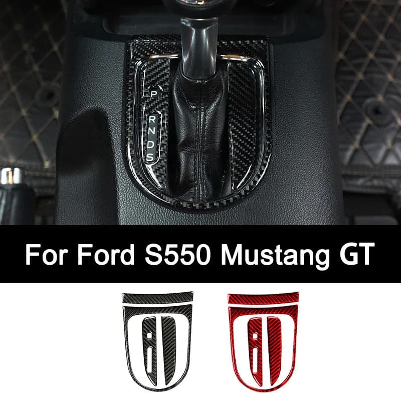 Per Ford S550 Mustang GT 2015-2021 ANNO Premium Scatola del cambio per auto in fibra di carbonio Pannello adesivo Accessori per la modifica degli interni