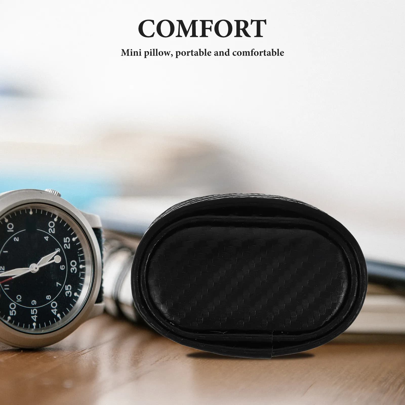 5Pcs Black Mini Watch Winder Pillow PU Cushioned Watch Display Holder Case Soft Storage Pillow PU Bangle Cushion