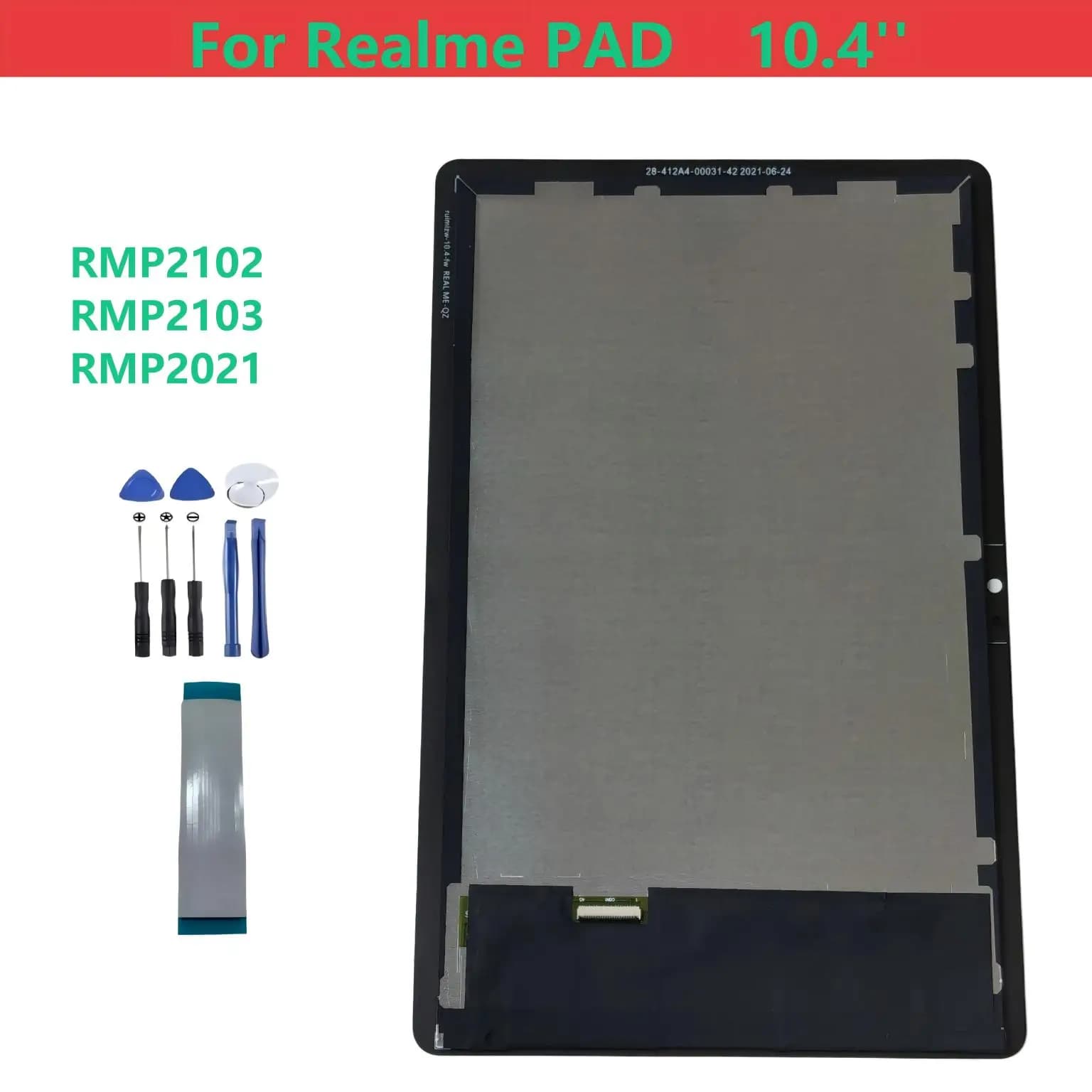 Per Realme Pad RMP2102 RMP2103 RMP2021 2102 2103 2021 Display LCD da 10.4" con Touch Screen e Digitalizzatore in Vetro - Ricambi per Riparazione