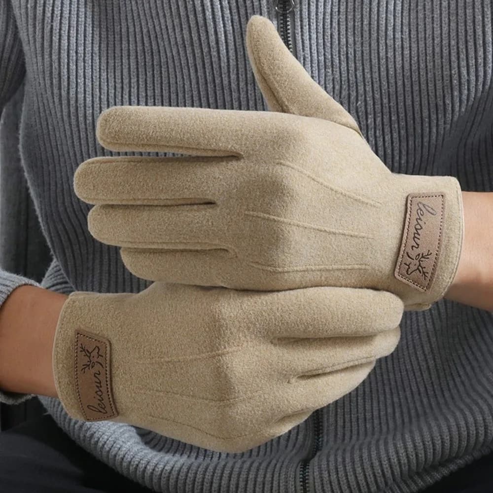 Nuovi guanti invernali da uomo in velluto Plus Guanti touch screen spessi antivento Guanti caldi Guanti da esterno resistenti al freddo Guanti da ciclismo