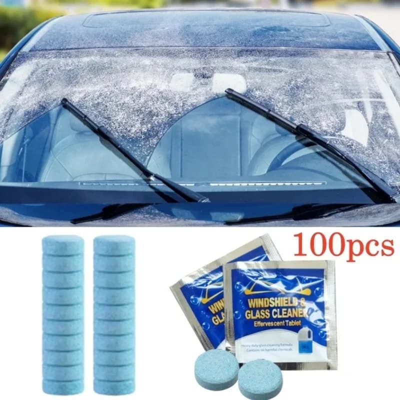 Detergente solido Detergente per parabrezza per auto Tavoletta effervescente Tergicristallo automatico Vetro Pulizia solida Compresse concentrate Detergente