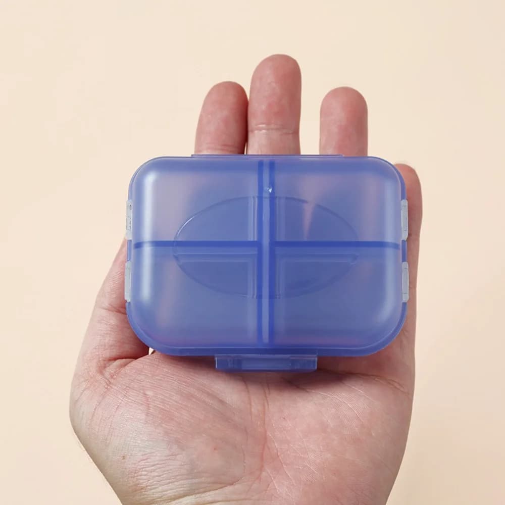 Nuovo Mini Portapillole Portatile da Viaggio con 8 Scomparti, Contenitore Organizzatore per Medicinali, Vitamine, Oli di Pesce e Integratori