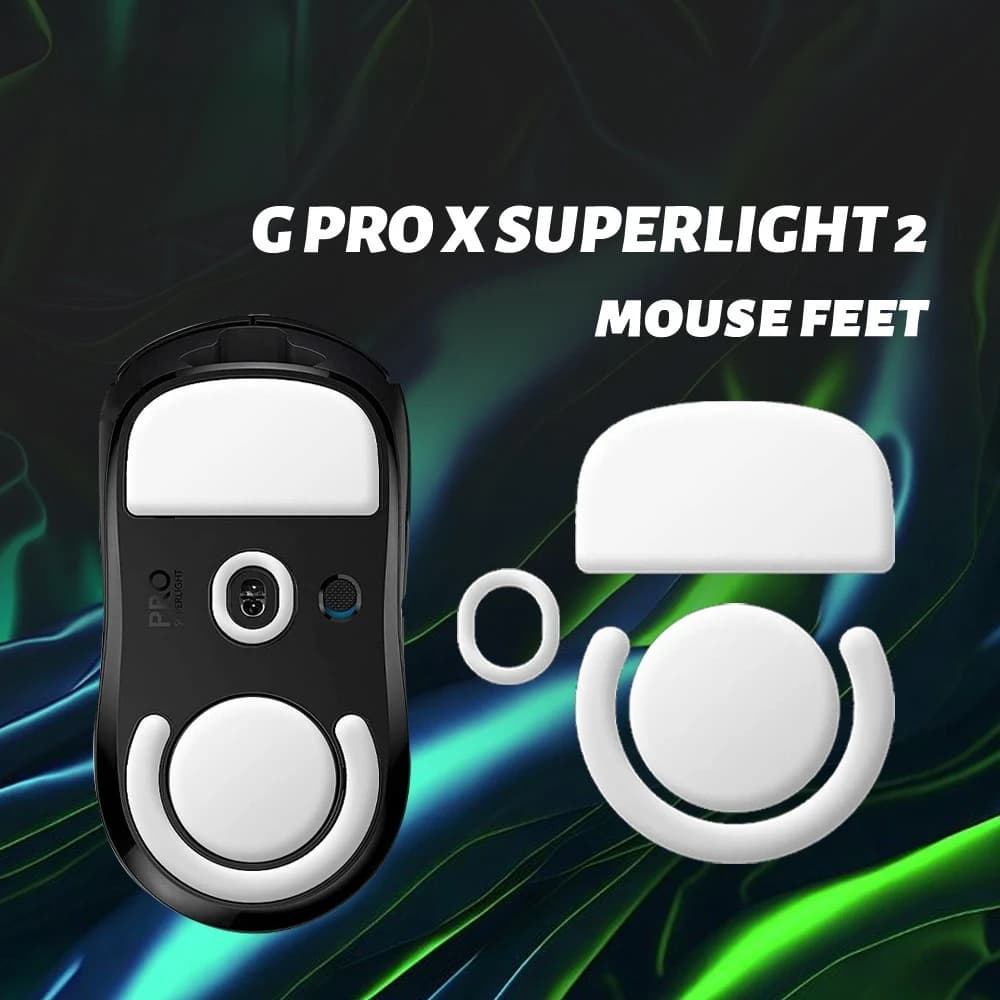 2 Pezzi Pattini per Mouse ICE Edition per Logitech G PRO X Superlight 2 GPX, G PRO Wireless, GPW Bianchi con Bordi Arrotondati per una Scorrimento Migliorato