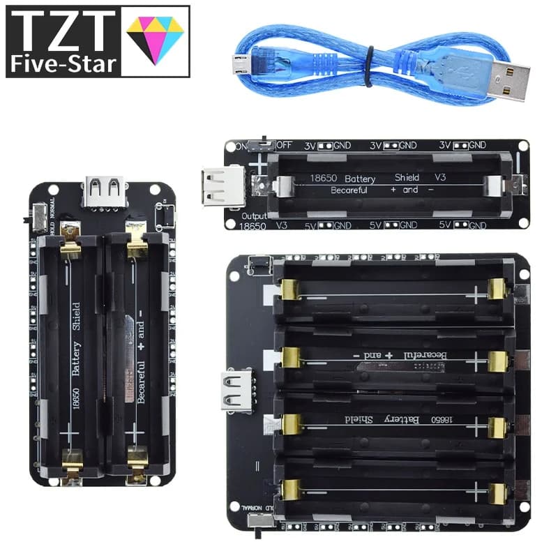 Batteria al litio 18650 a due tensione Shield V8 Modulo scheda di espansione di potenza mobile 5V/3A 3V/1A Micro USB per Arduino ESP32 ESP8266