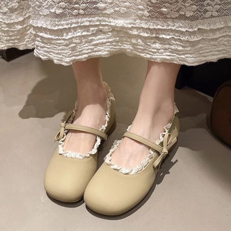 Scarpe Mary Jane con Tacco Basso Stile Francese Donna 2026 Nuova Collezione Primavera Estate Mocassini Lolita a Bocca Bassa in Pelle da Donna Calzature Piatte