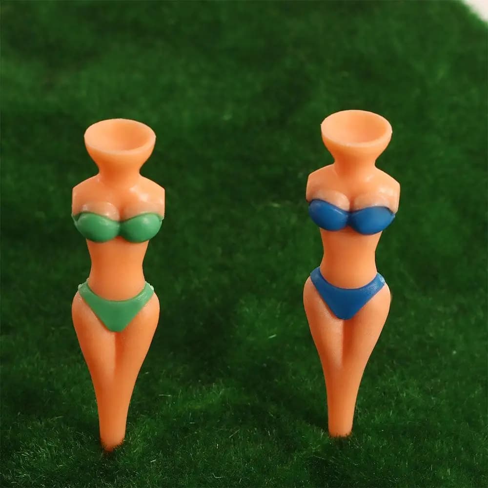 5 Pezzi/Lotto Tee da Golf in Plastica a Forma di Bikini, Accessori per Allenamento Golf, Supporto per Palline da Golf
