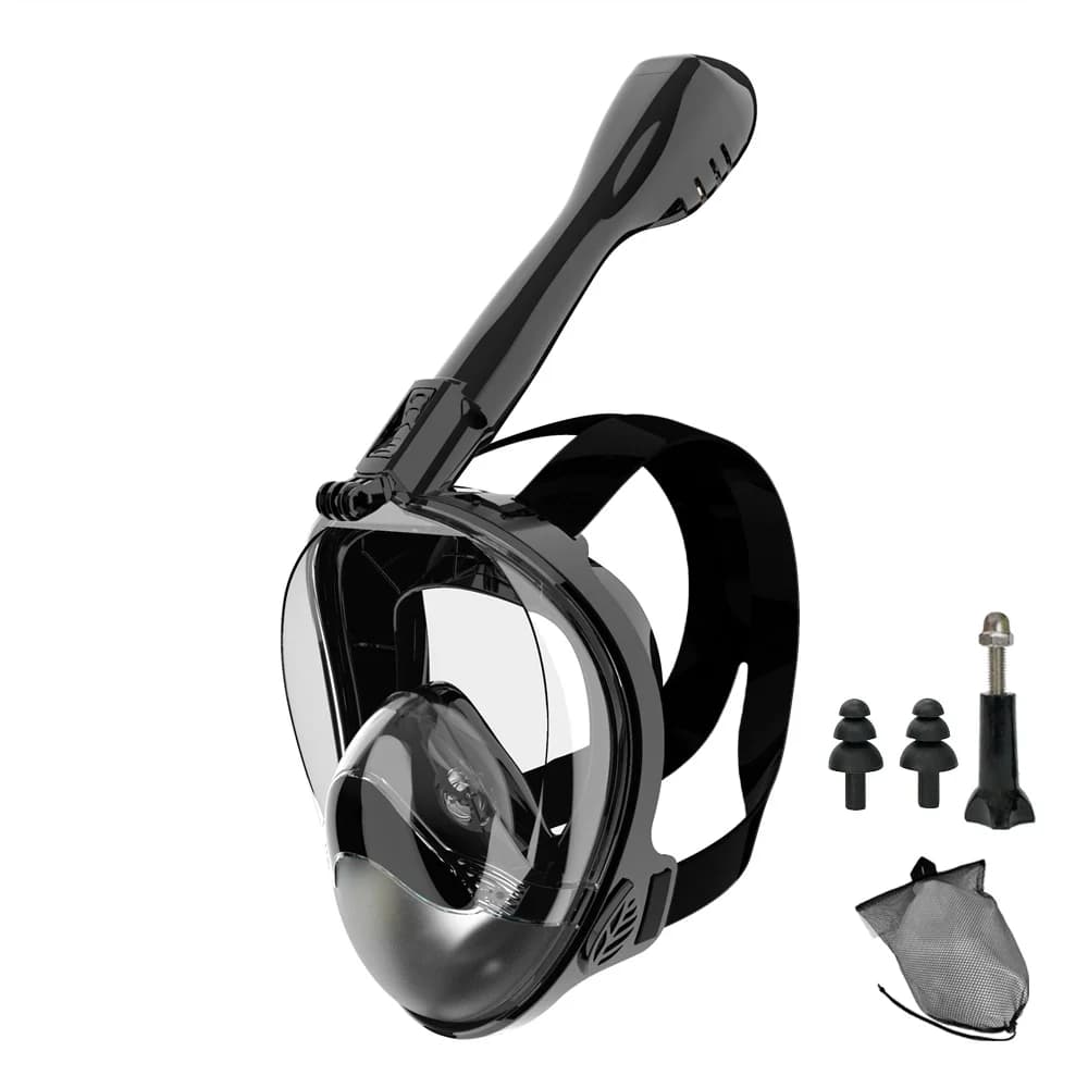 Full Face Snorkeling Mask Diving mask for adults and young Anti-loss 180 ° Panoramic view with camera support Safe breathing