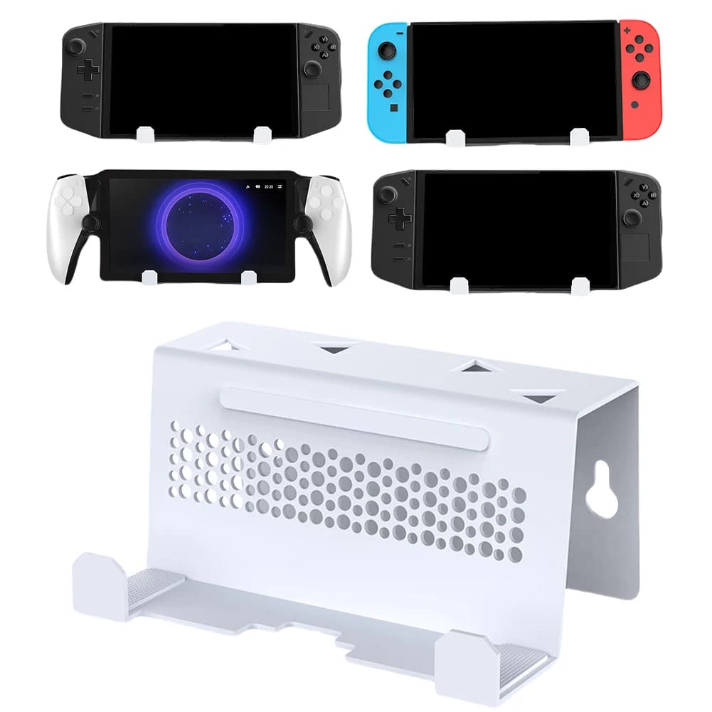 Supporto da Parete Salvaspazio per TV, Accessori per Dock, Supporto Stabile da Parete per PS5 Portal/ROG Ally X/Switch/Steam Deck