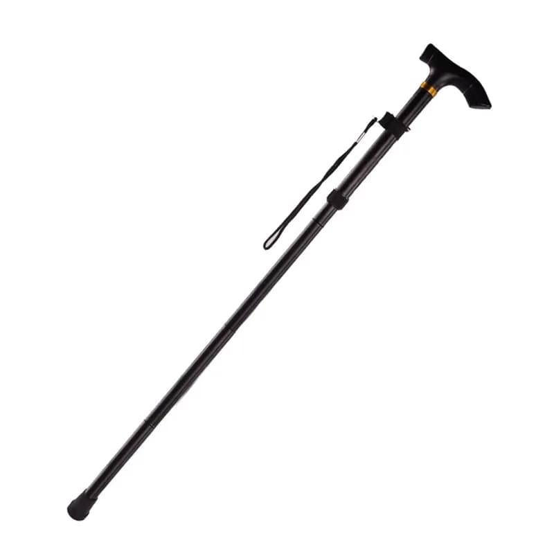 Bastone da trekking/da passeggio pieghevole telescopico regolabile in alluminio – antiscivolo, ideale per anziani e escursionisti