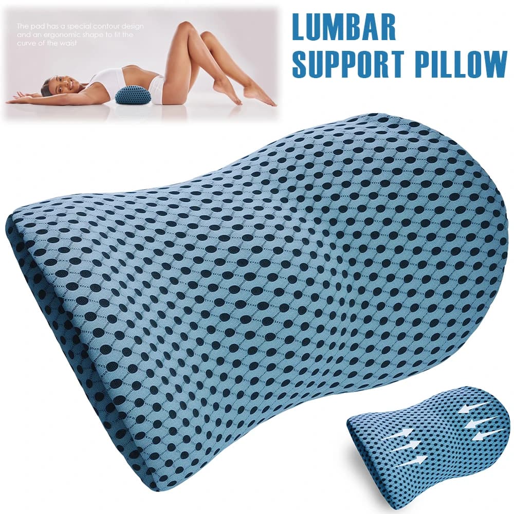 Cuscino di supporto lombare Cuscino memory traspirante Letto ergonomico Cuscino per dormire Cuscino per seggiolino auto Cuscino per la vita Cuscino per schienale inferiore in morbida schiuma