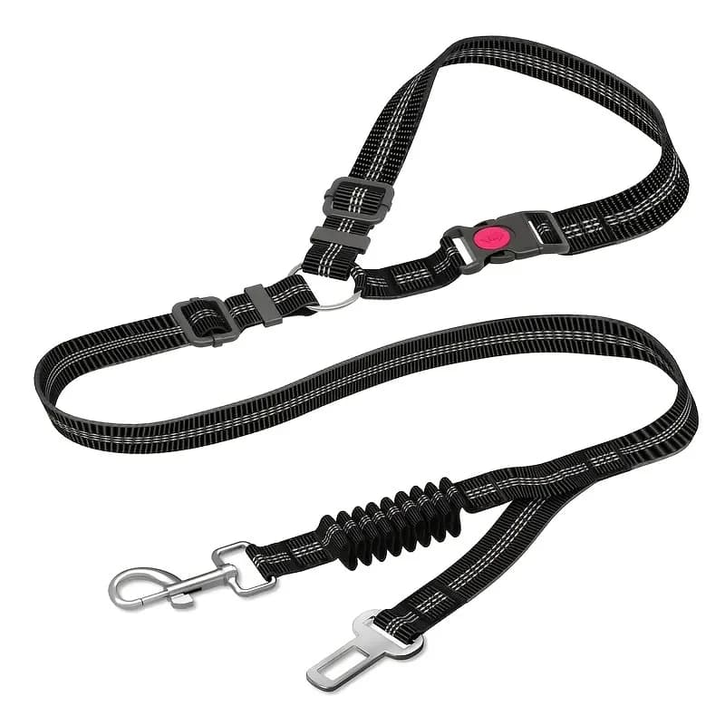 Dog Seat Belt for Car Adjustable Dog Car Seatbelt Leash with Hook Buckle Elastic Bungee Reflective Car Headrest Restraint Tether