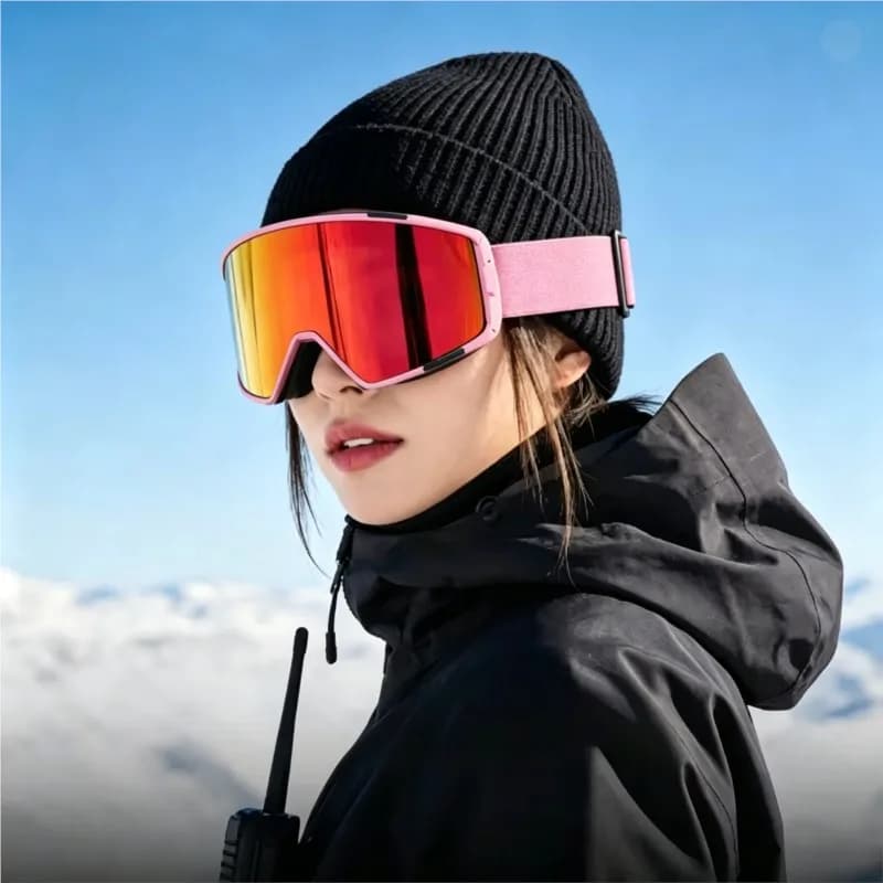 Portable Ski Holiday Snow Goggles Anti Snow Debris Polarized Clear Vision For Short And Long Ski Trips