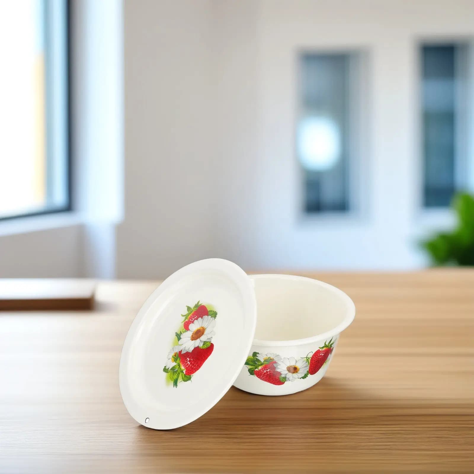 Enamel Lard Storage Basin Thick Deep Household Oil Container Multipurpose Kitchen Supply Food Storage Basin Easy Clean
