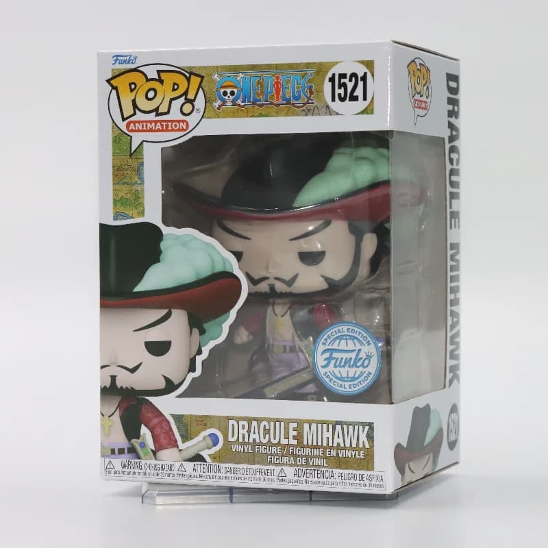Funko Pop Dracule Mihawk originale in un unico pezzo # 1521 Anime Action Figure Figura in vinile Modello Bambola da collezione Giocattolo Regalo per bambini