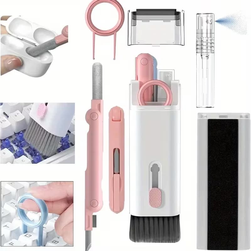 7-in-1 Wireless Earphone Cleaning Pen, Earbud Cleaning Pen, Keyboard Cleaning Brush, Laptop Screen, Keyboard, and Earphone Kit