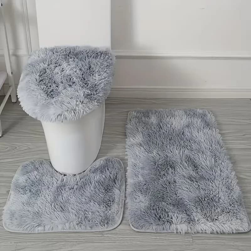Set of 3 Pieces: Copriwater, Bathroom Mat and Shower Enclosure Antiskid for Shower and Bath, Bathroom Decoration