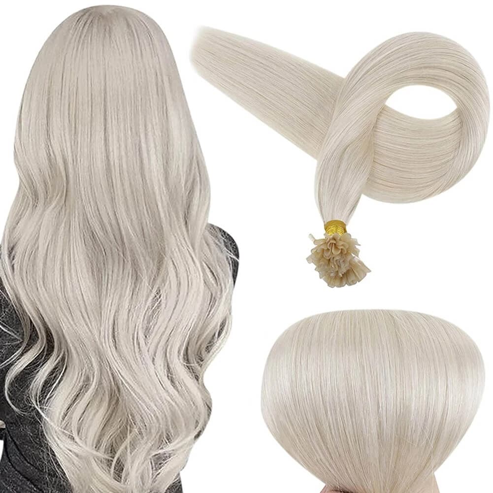 Full Shine Hot Fusion Hair Extensions Human Hair Nail U Tip Human Hair Extensions 100% Remy Hair