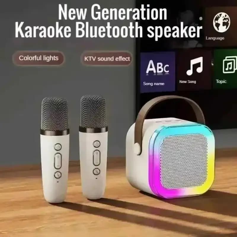 Altoparlante Karaoke Portatile Bluetooth 5.3 con Sistema PA e 2 Microfoni Wireless, Regalo per Famiglia e Bambini