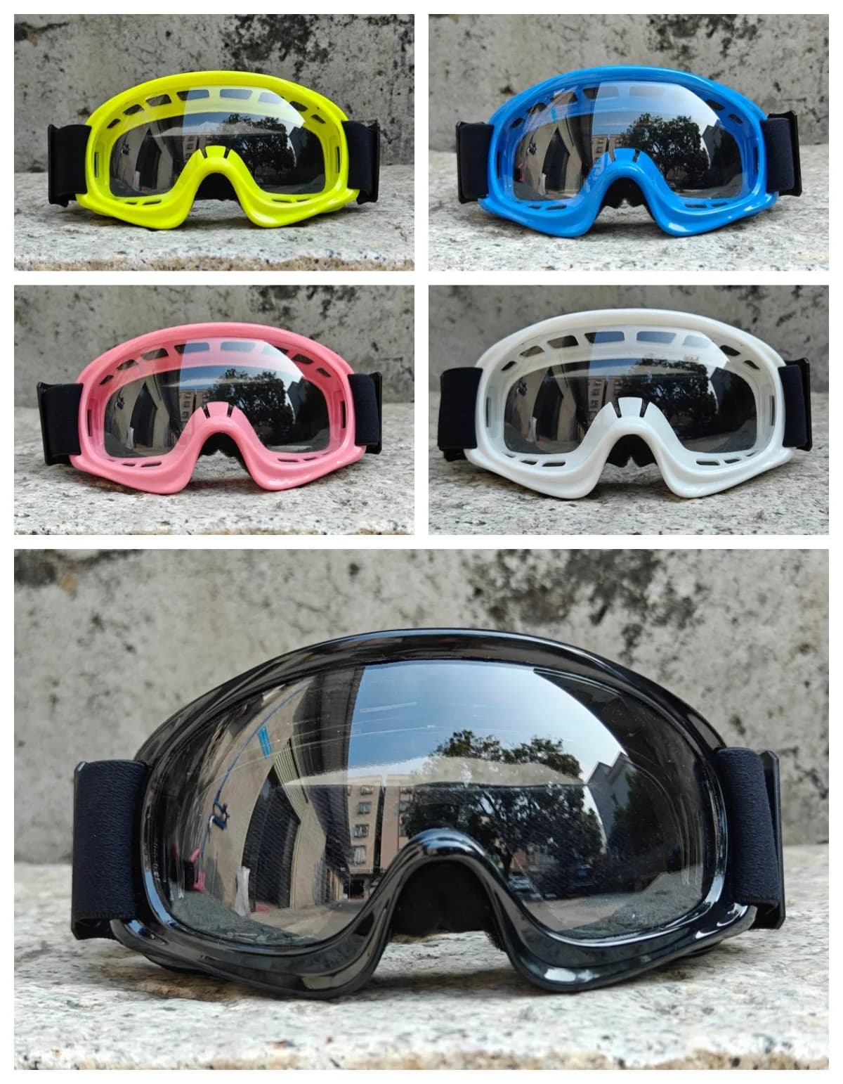 Kids Ski Goggles Helmet Compatible Rider Gear, Wind Sand Resistant Eyewear for Outdoor Off-Road Cycling Sports
