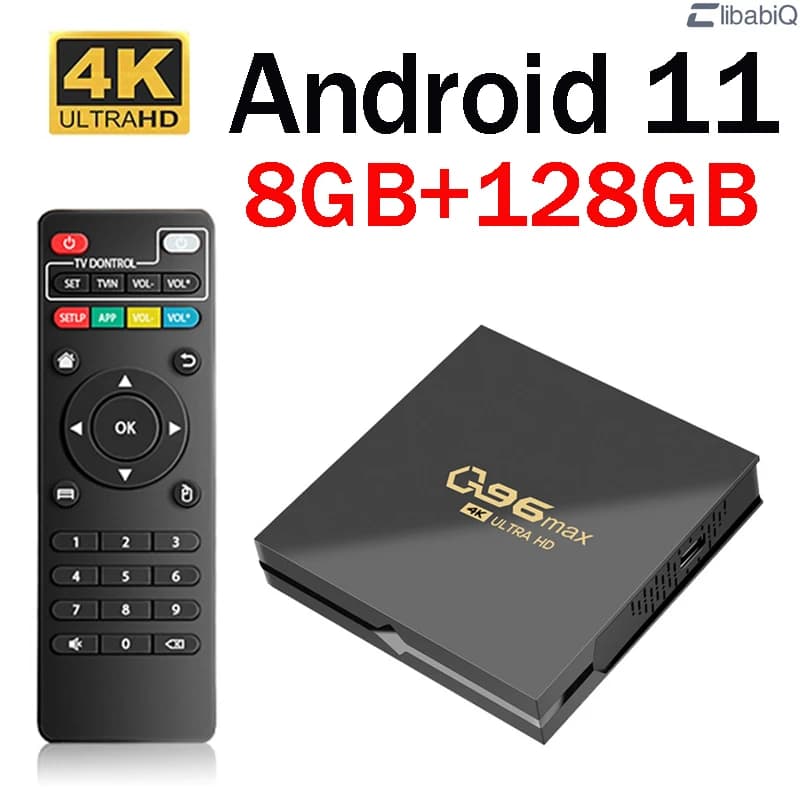 Q96 Max TV Box Android 14 Smart Home Theater 8GB 128GB Allwinner H313 Quad-Core HD HDR10+ 4K Media Player 4G Wifi iptv sport