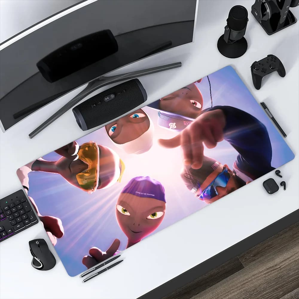 Tappetino per mouse antiscivolo con bordi rinforzati, per ufficio, gaming, studenti, spesso, grande, con design accattivante, per scrittura e come cuscino