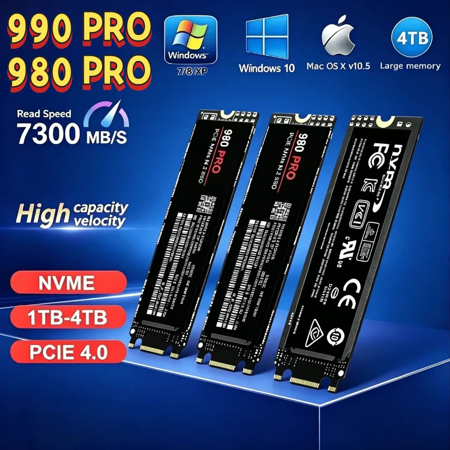 2026 990 980 NGFF SSD 1TB M2 Pcie Gen 4 Heatsink Disk Drives Internal for PS5 PS3 PS4 PS5 DIY Games Computer efficient