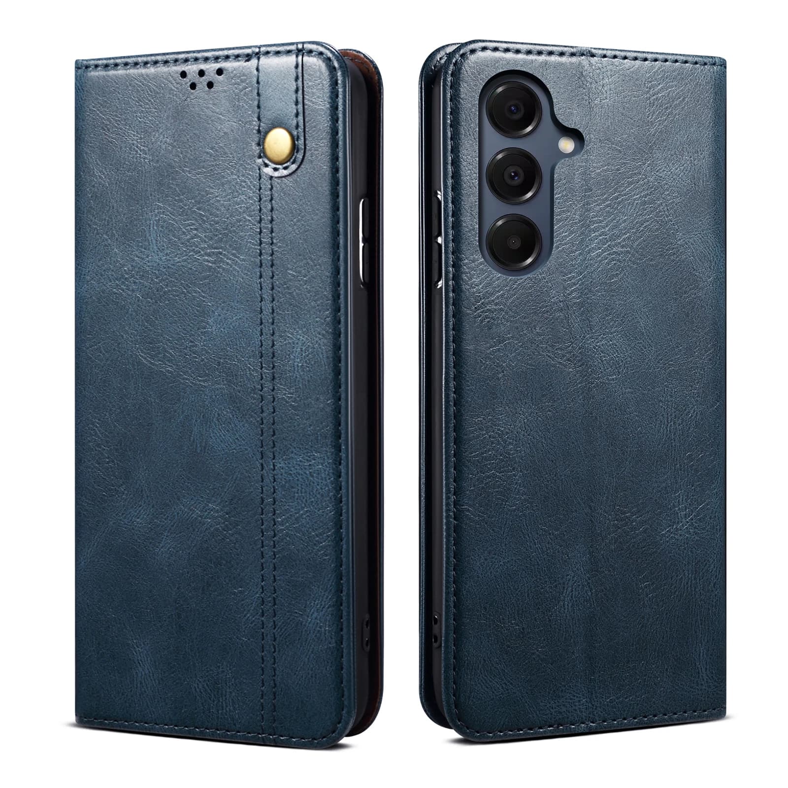 Retro leather case with oil wax for Samsung Galaxy A06 A05 A14 A15 A16 A24 A25 A26 A35 A36 A54 A55 A56 Magnetic wallet cover