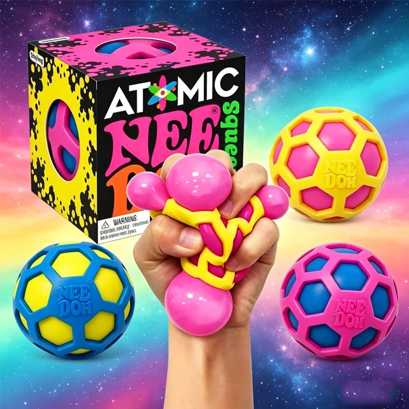 Disponibile Schylling Needoh / Squishies Atomic Stress Relief., Giocattoli Antistress a Forma di Palla, Giocattolo Morbido per Alleviare lo Stress; Giocattolo Sensoriale Rilassante e Carino da Spremere