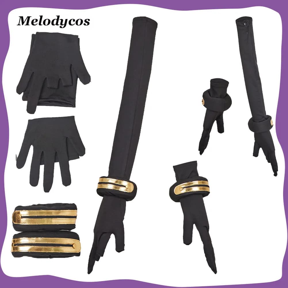 Game LOL Arcane Caitlyn Gloves Cosplay Hand Rings Women Role Game Clothing Puntelli Gloves Bracelets Halloween costume accessories