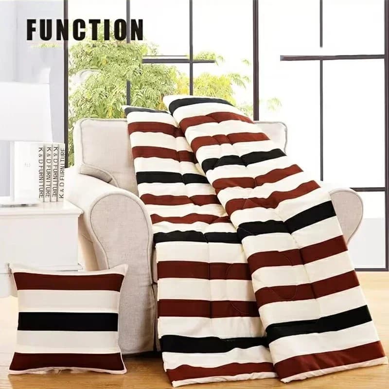Multifunzionale 2 in 1 cuscino da viaggio coperta cuscino trapunta cuscino pieghevole coperta per aereo divano auto ufficio pisolino trapunta