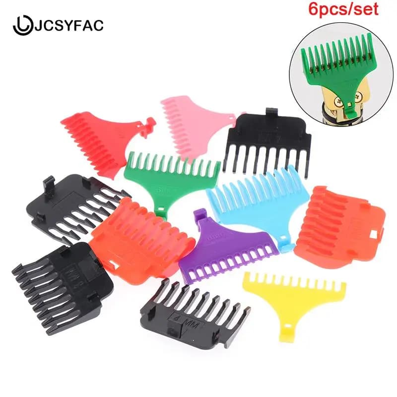6 pz/set Universal Hair Trimmer finecorsa pettine Black Guards parrucchiere guida per il taglio dei capelli per T9 Styling Trimmer Guide di taglio