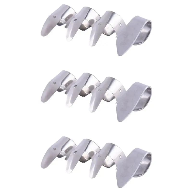 9 plettri in metallo per dita + 3 plettri per pollice, set di plettri per chitarra, dobro, banjo, ecc.