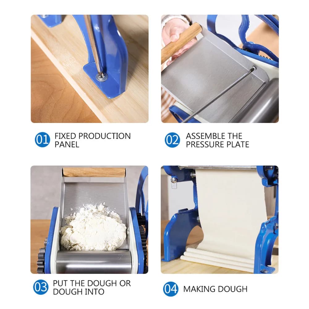 Macchina per la produzione di noodle per uso domestico Macchina per pasta manuale Laminatrice per pasta Tagliatelle Premendo laminatrice Macchina per pasta fresca