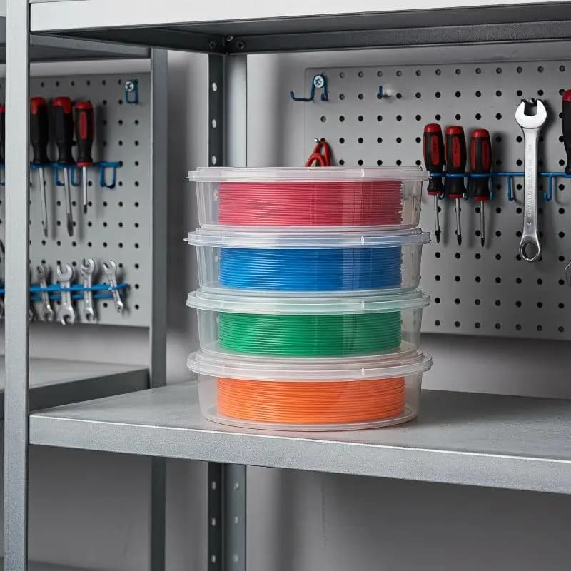 3D Filament Storage Box 10 Pack Transparent Stackable Dust Proof Moisture Proof Cases for 3D Printing Hobby Storage