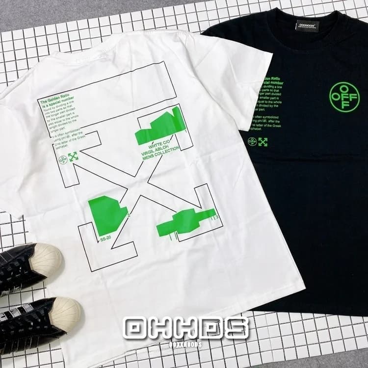 T-shirt Unisex in Cotone a Maniche Corte con Stampa Laser Verde a Freccia e Lettere, Stile Street, Design Geometrico Creativo Neutro, Tendenza 2023