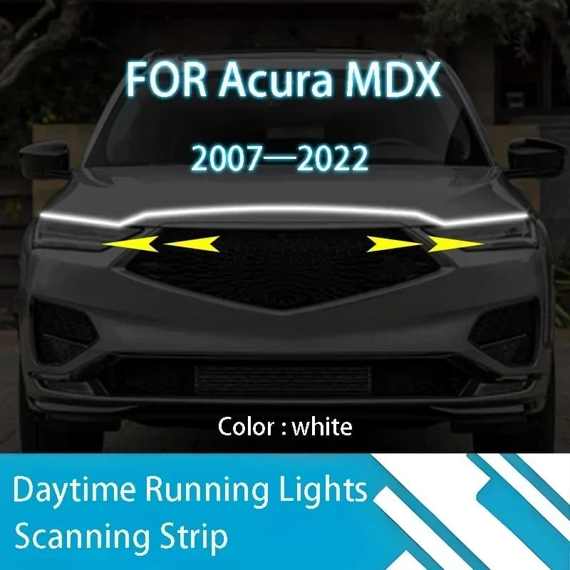DRL Start Scan Strisce di luce PER Acura MDX 2007-2021 Auto Cofano Luce Lampada ambientale decorativa 12V 59 pollici Impermeabile