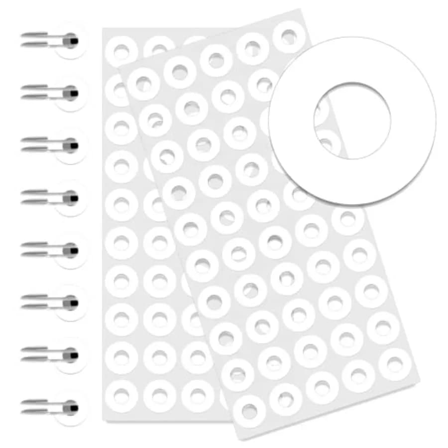 2500 Pack Self-Adhesive Hole Reinforcement Stickers, 1/4" Diameter Hole Punch Reinforcement Labels for School Home and Office,