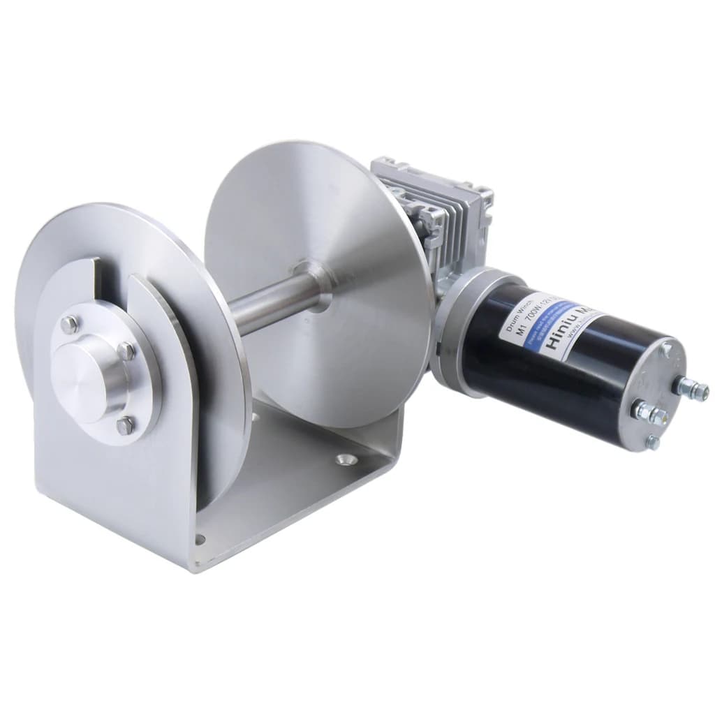 Verricello di ancoraggio per verricello a tamburo in acciaio inossidabile 316L per yacht per barche marine 12V 600W per barche fino a 8 m / 26 piedi