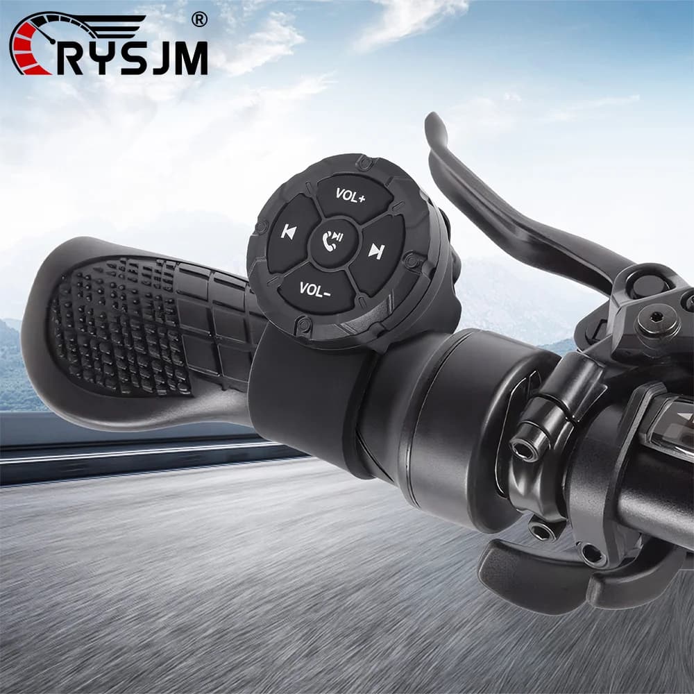 5 Key Bluetooth-compatible Wireless Waterproof Remote Control Media Volume Player For Mobile Phone Car Motorcycle Bike Handlebar